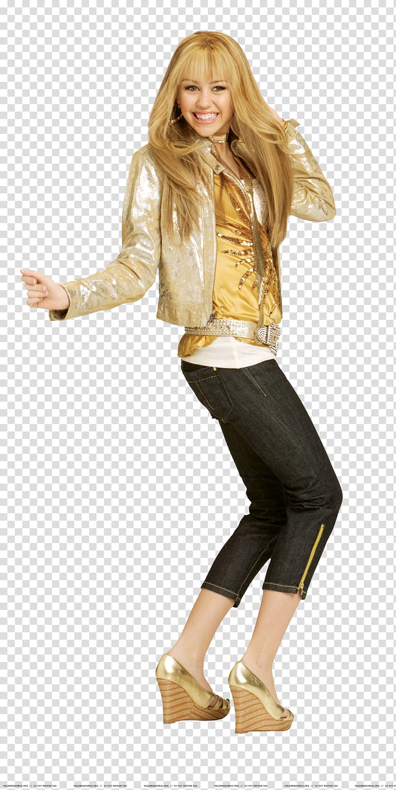 Hannah Montana , woman wearing brown jacket transparent background PNG clipart