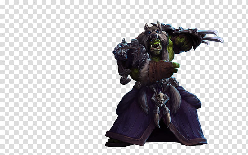 Rehgar Heroes of the Storm, purple and green monster D illustration transparent background PNG clipart