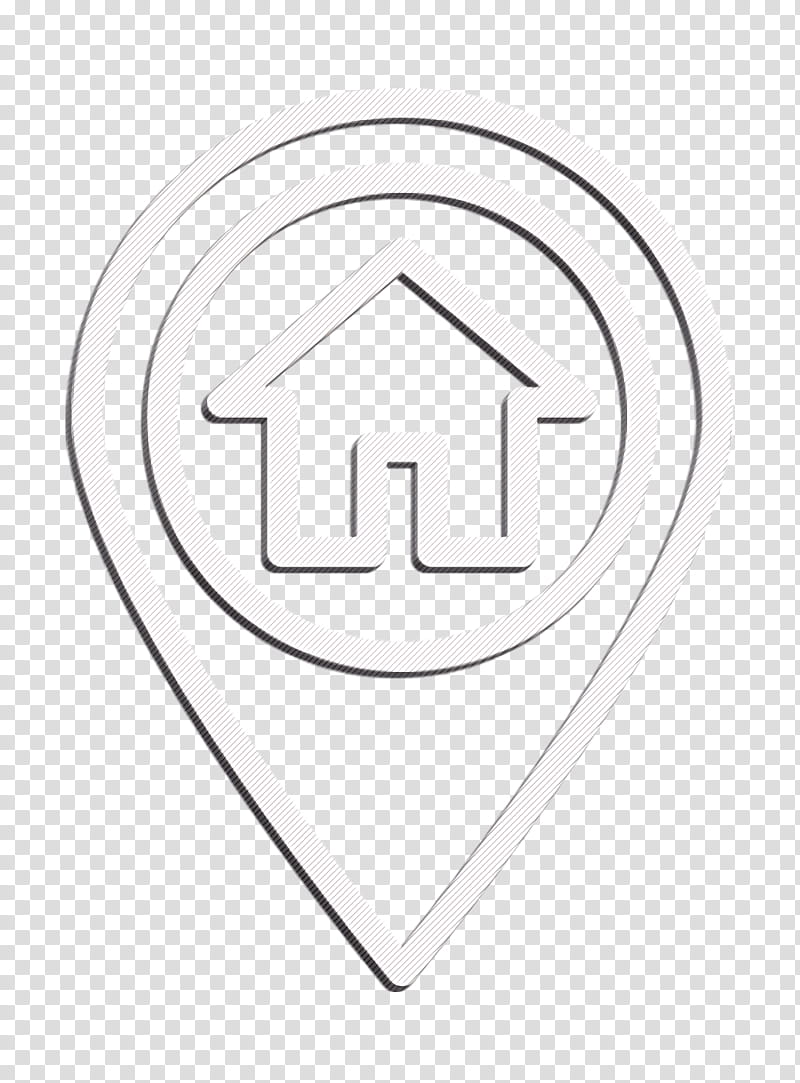 Placeholder icon Gps icon Navigation icon, Logo, Emblem, Symbol, Blackandwhite transparent background PNG clipart