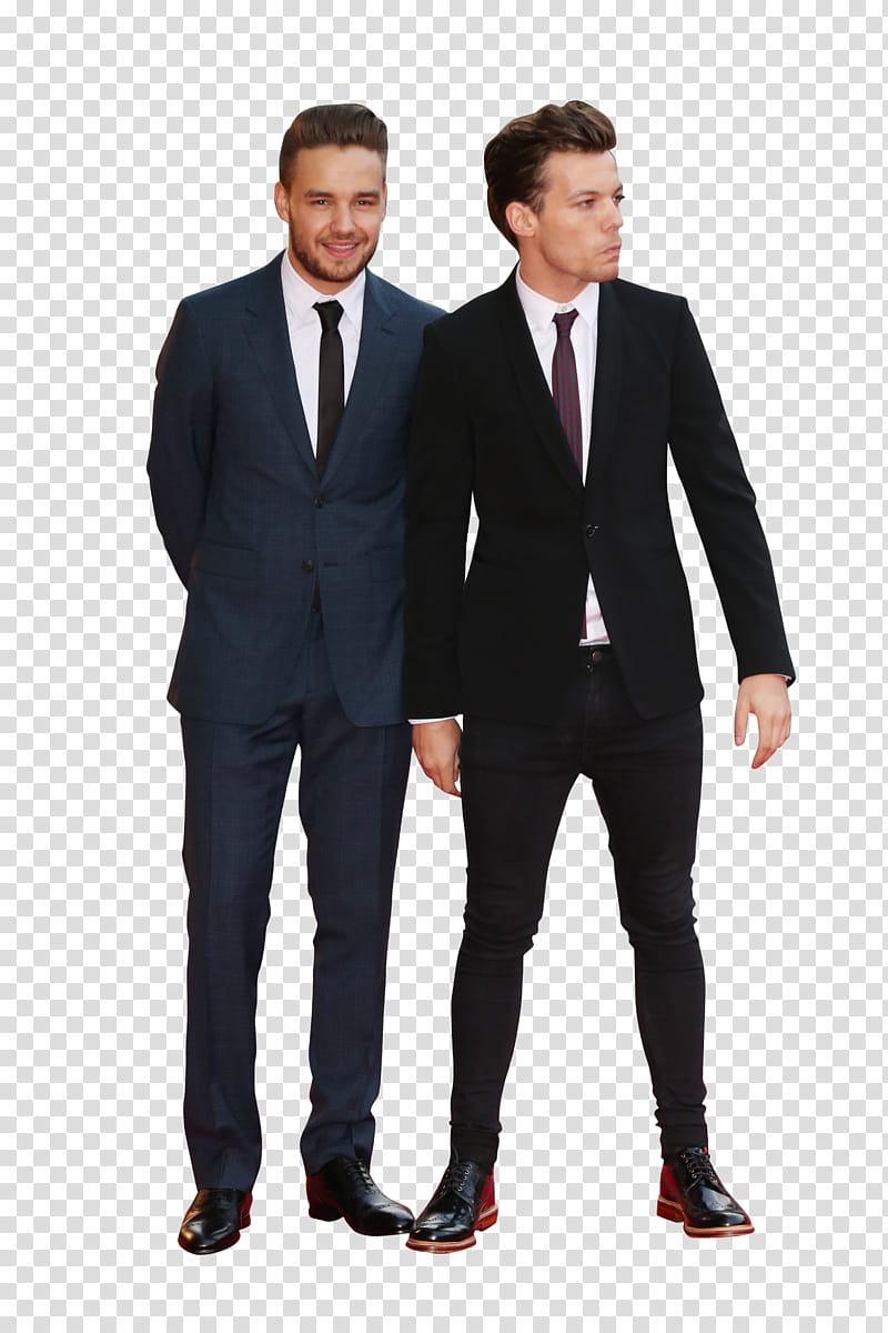 Luois Tomlinson And Liam Payne , men's black formal suit transparent background PNG clipart