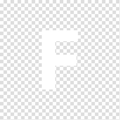 Black n White, white letter F icon transparent background PNG clipart