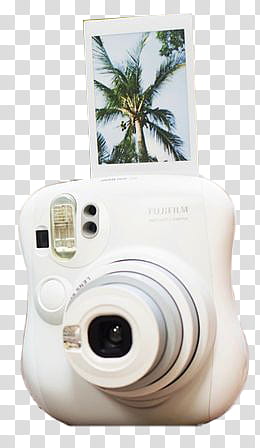 , white Fujifilm Instax camera transparent background PNG clipart