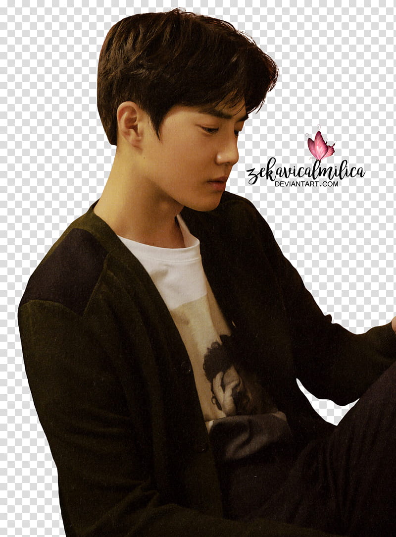 EXO Suho Universe, man in black suit jacket transparent background PNG clipart