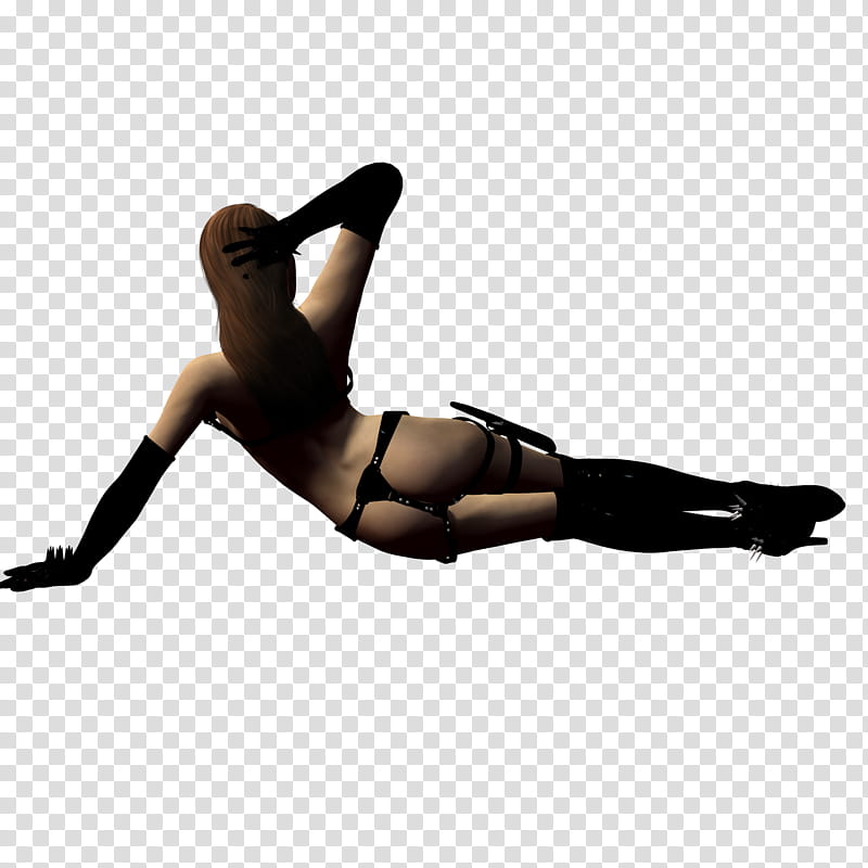 d , woman in thong and boots D illustration transparent background PNG clipart