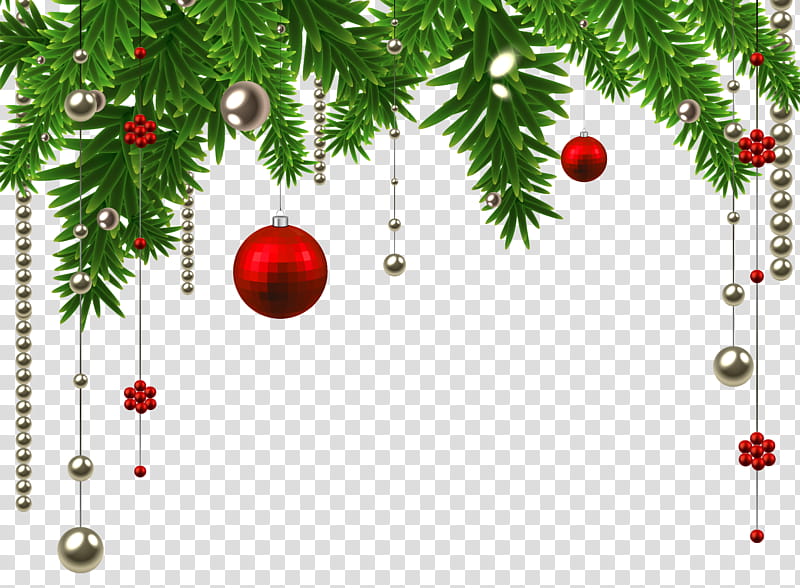 red Christmas baubles transparent background PNG clipart