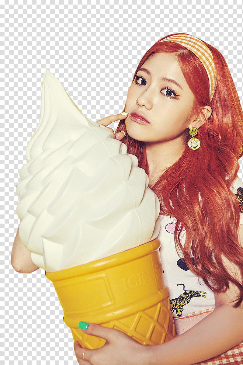 Gugudan GUGUDAN , smiling woman holding ice cream cone transparent background PNG clipart