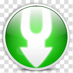 Utorrent Icon, x, green and white arrow ball icon transparent background PNG clipart
