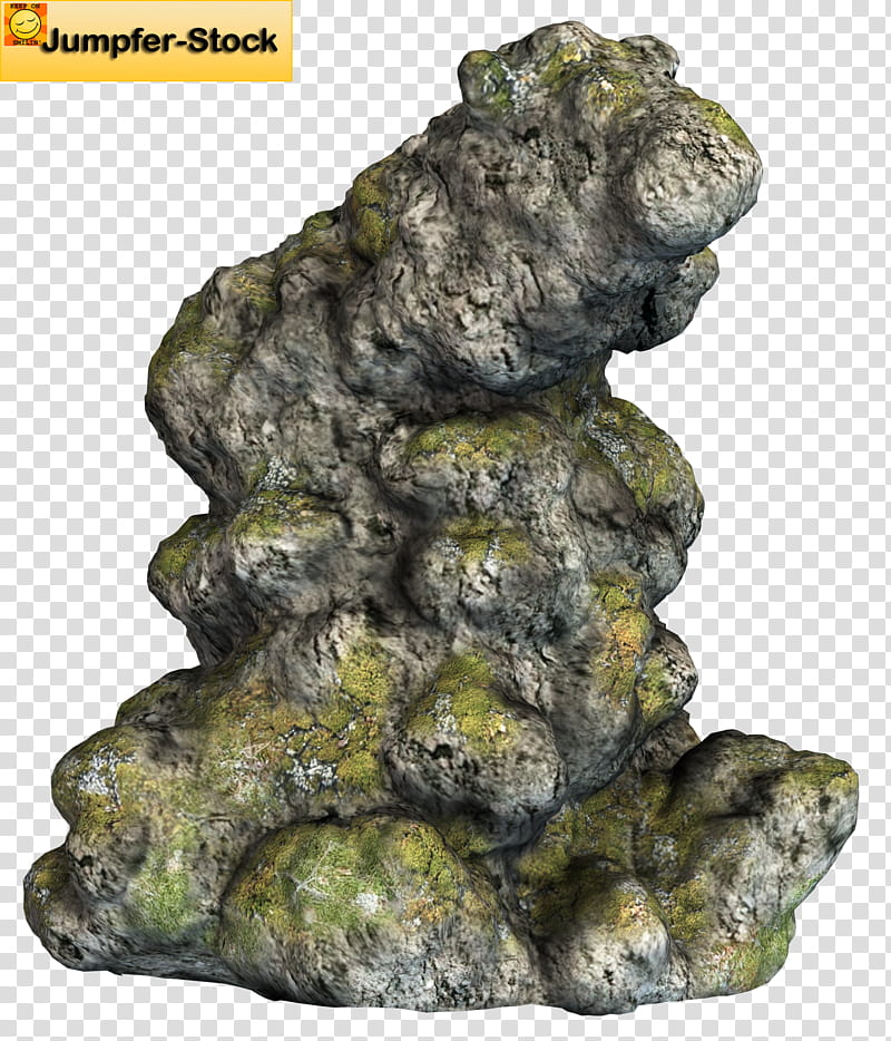 Rocks , gray rock with moss transparent background PNG clipart