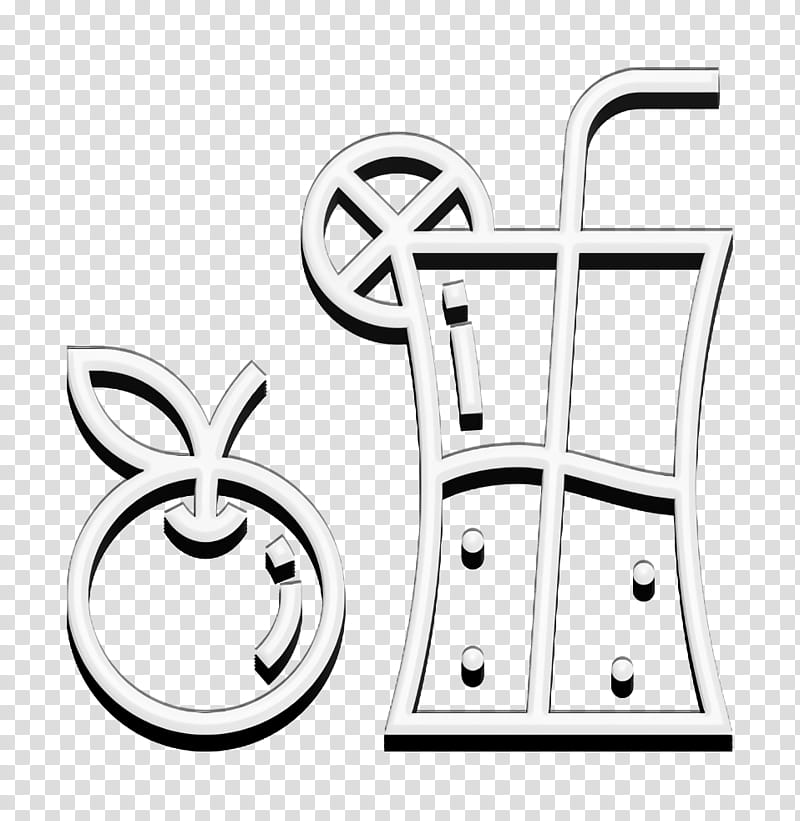 Fresh icon Fitness icon Fruit juice icon, Line Art transparent background PNG clipart