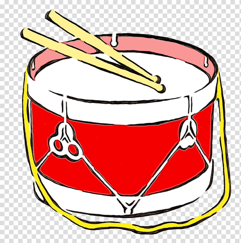 drum yellow percussion hand drum, Watercolor, Paint, Wet Ink, Musical Instrument, Tambora, Membranophone transparent background PNG clipart