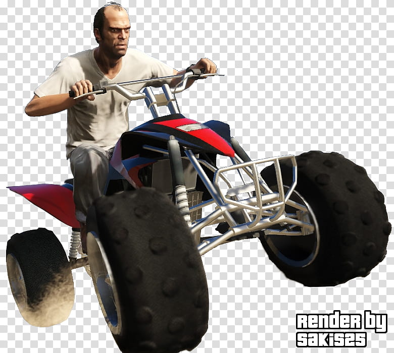 Grand Theft Auto V Trevor Render, man riding ATV illustration transparent background PNG clipart