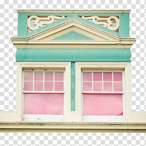 teal and pink concrete house transparent background PNG clipart