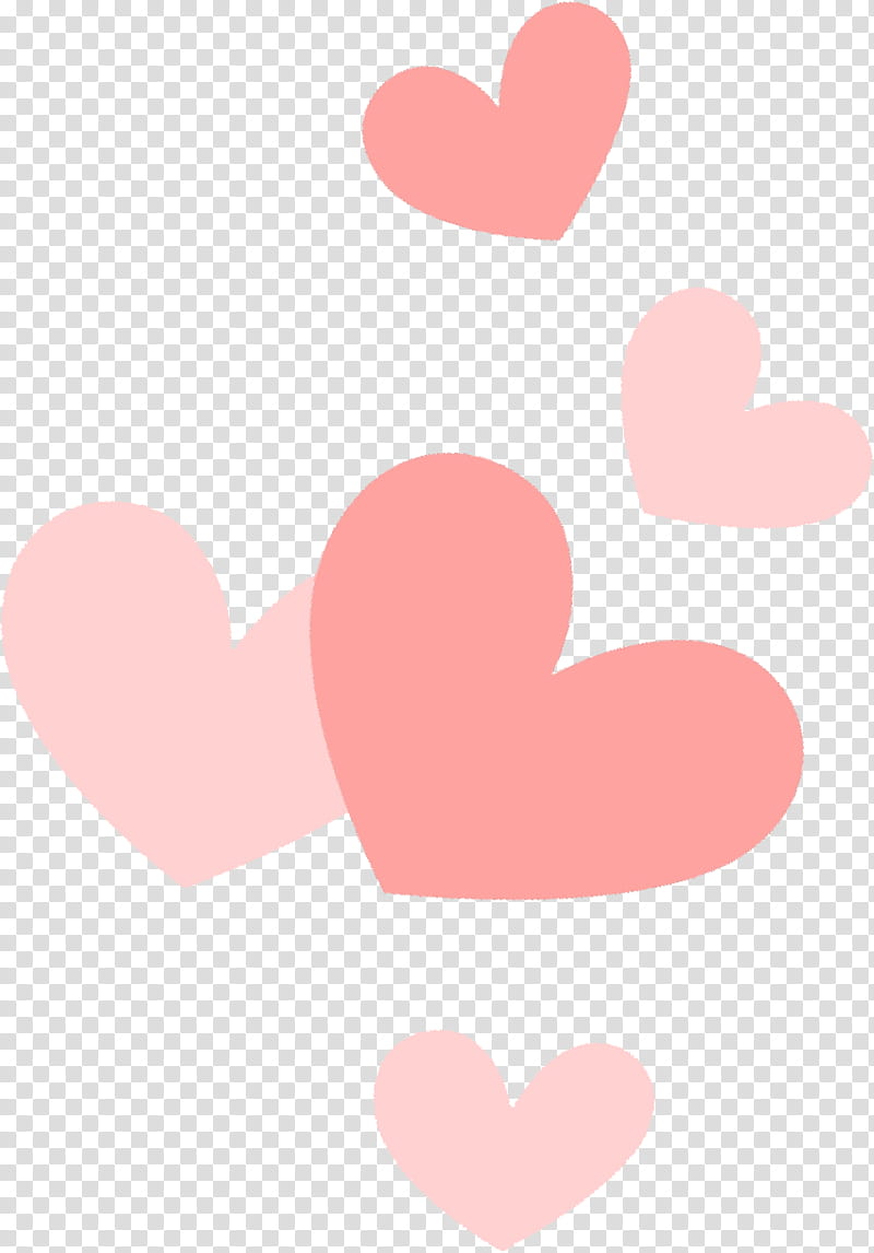 Cute Filters, five beige heart art transparent background PNG clipart