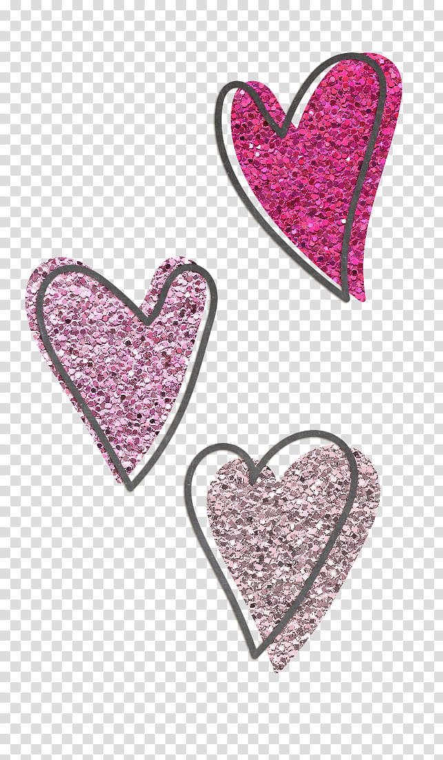 Swalk, three assorted-color heart illustrations transparent background PNG clipart