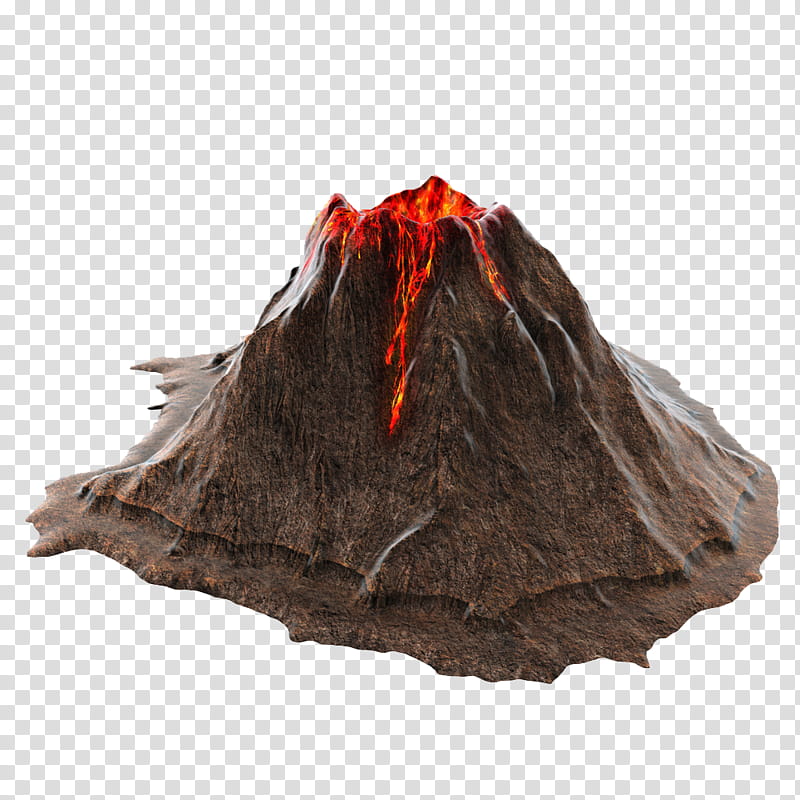brown volcano illustration transparent background PNG clipart