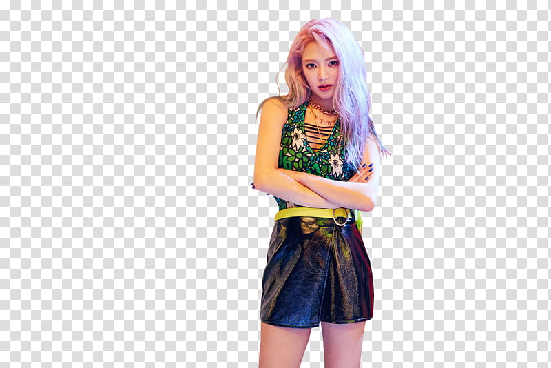 HYOYEON SNSD HOLIDAY NIGHT , woman in green top transparent background PNG clipart