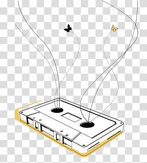 white and black cassette tape illustration transparent background PNG clipart thumbnail