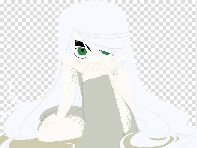 Aisling, long grey-haired anime character illustration transparent background PNG clipart