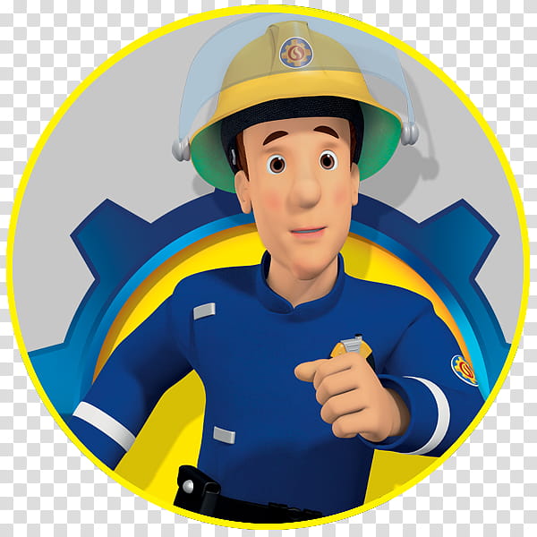 Fireman Sam, Firefighter, Fire Department, Hard Hats, Cartoon, Yellow, Gesture, Finger transparent background PNG clipart