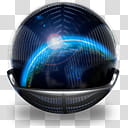 Sphere   , blue light inside glass ball transparent background PNG clipart