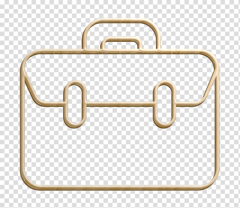 bag icon briefcase icon business icon, Suitcase Icon, Material Property, Beige transparent background PNG clipart