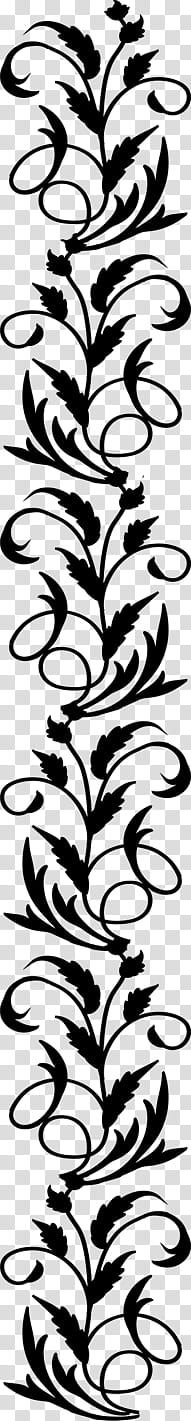border, black floral art transparent background PNG clipart