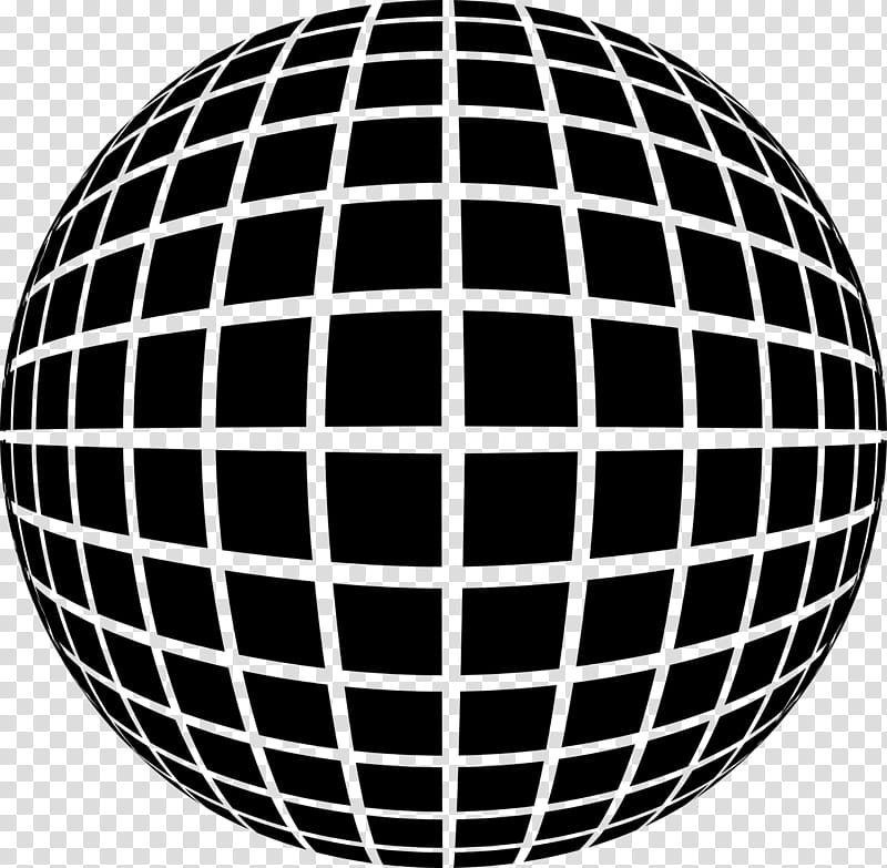 Globe, Sphere, 3D Computer Graphics, Threedimensional Space, Ball, Grid, Blackandwhite transparent background PNG clipart