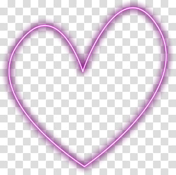 Corazon Neon Violeta transparent background PNG clipart