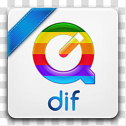 Quicktime Filetypes, dif icon transparent background PNG clipart