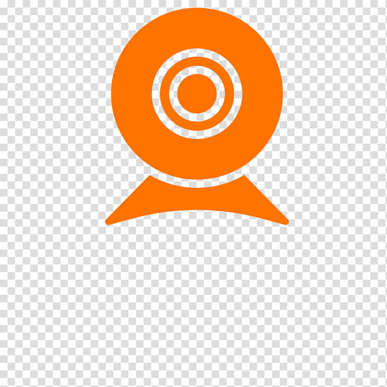 Camera Logo, Webcam, Videotelephony, Online Chat, Computer, Orange, Yellow, Circle transparent background PNG clipart