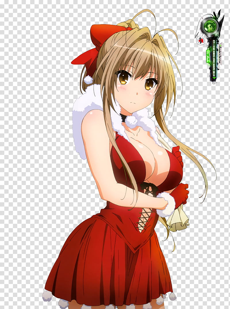 Amagi Brilliant Park Sento Isuzu Cute X mas v, women wearing red dress illustration transparent background PNG clipart