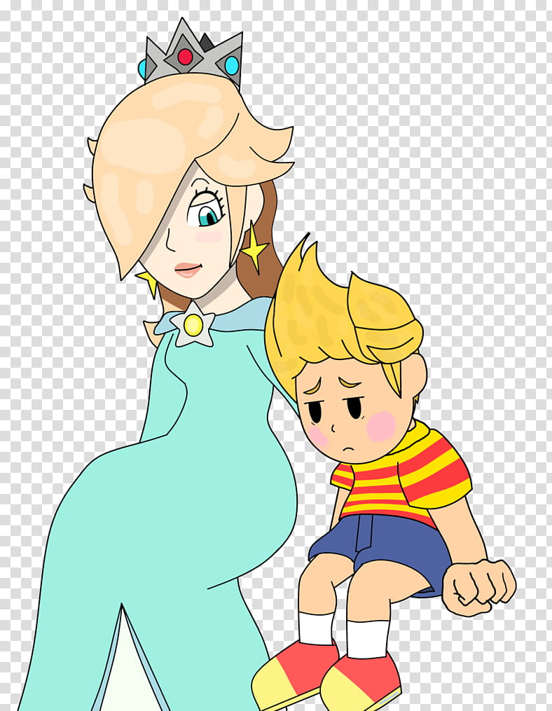 Rosalina Comforts Lucas (request) transparent background PNG clipart