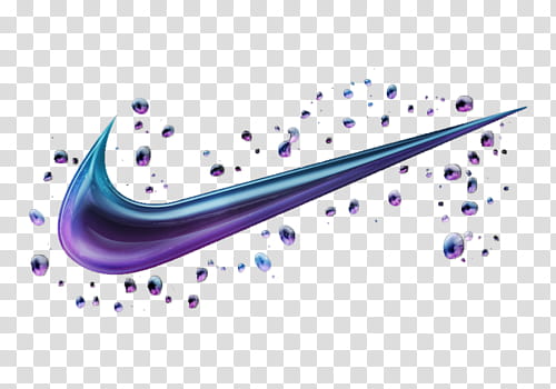 OO WATCHERS, blue and purple Nike logo transparent background PNG clipart