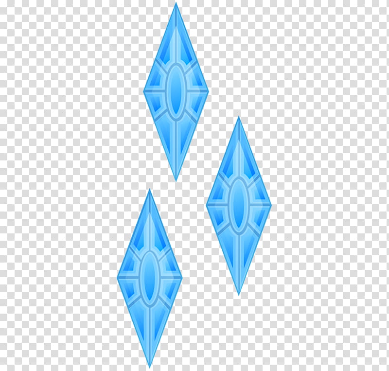 Cutiemarks  , three blue diamonds transparent background PNG clipart