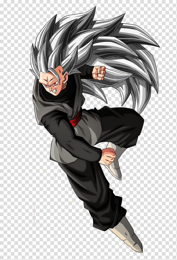 Black Goku SSJ White V transparent background PNG clipart