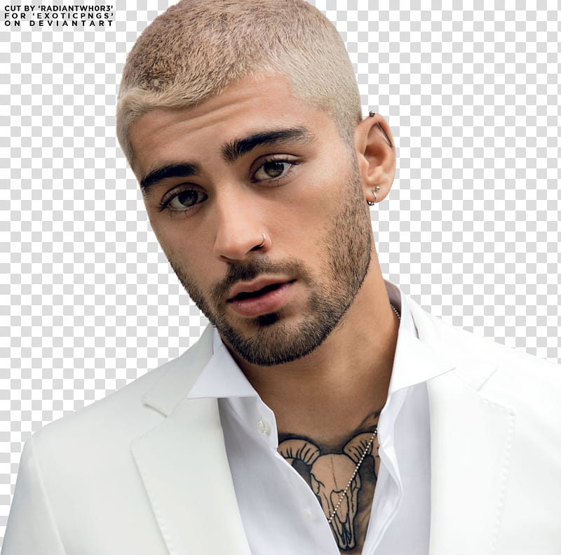 Zayn, Zayn Malik wearing white suit jacket transparent background PNG clipart