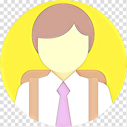yellow cartoon pink tableware tie, Smile transparent background PNG clipart