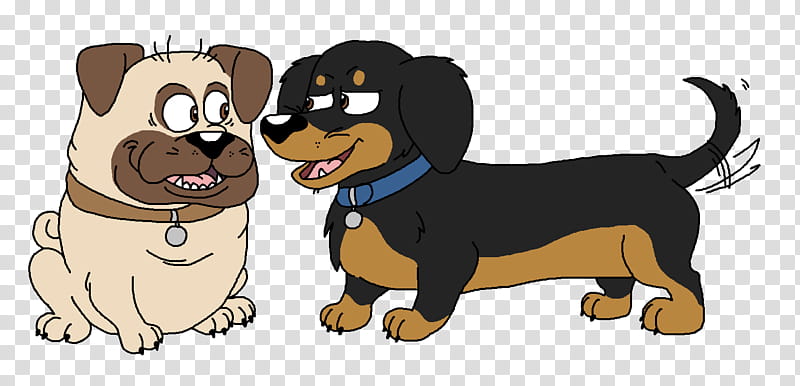Puppy Dog Pals, Pug, Dachshund, Gidget, Secret Life Of Pets, Mel, Buddy, Cartoon transparent background PNG clipart