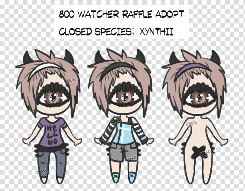 Xynthii: Adopt:  Watcher Raffle CLOSED transparent background PNG clipart