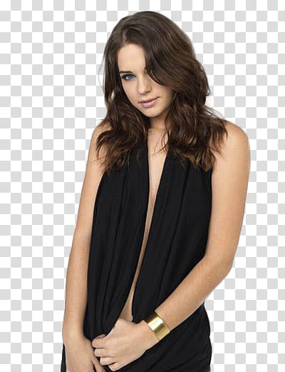 LYNDSY FONSECA, woman in black sleeveless top transparent background PNG clipart