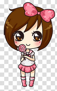 Cute Dolls, girl holding lollipop art transparent background PNG clipart