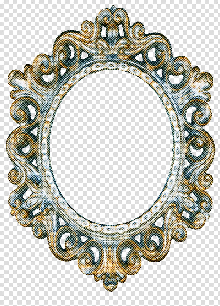 frame, Mirror, Brass, Metal, Oval, Frame, Circle, Ornament transparent background PNG clipart