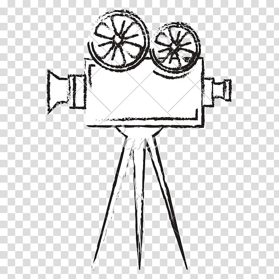 Camera, Movie Camera, Film, Drawing, Cinematograph, Line Art, Auto Part, Blackandwhite transparent background PNG clipart