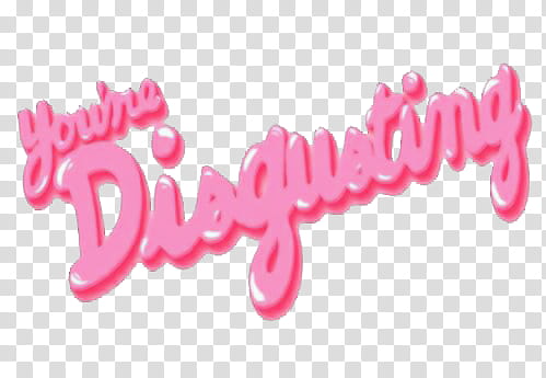 Aesthetic pink mega , you're disgusting icon transparent background PNG clipart