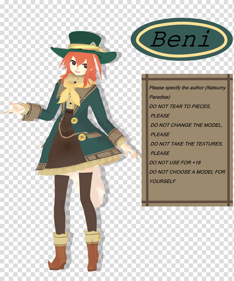 [MMD] [OC] Beni |DL| Thank you + Watch! transparent background PNG clipart