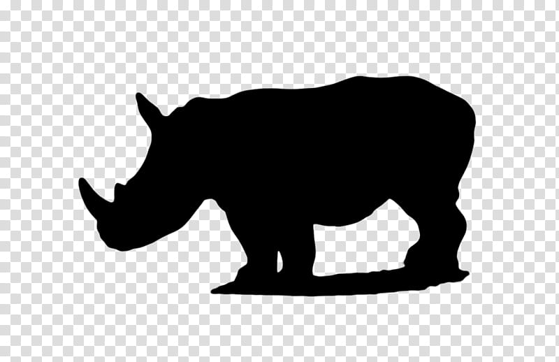 Bear, Indian Elephant, African Elephant, Silhouette, Rhinoceros, Water Buffalo, Cattle, Black White M transparent background PNG clipart