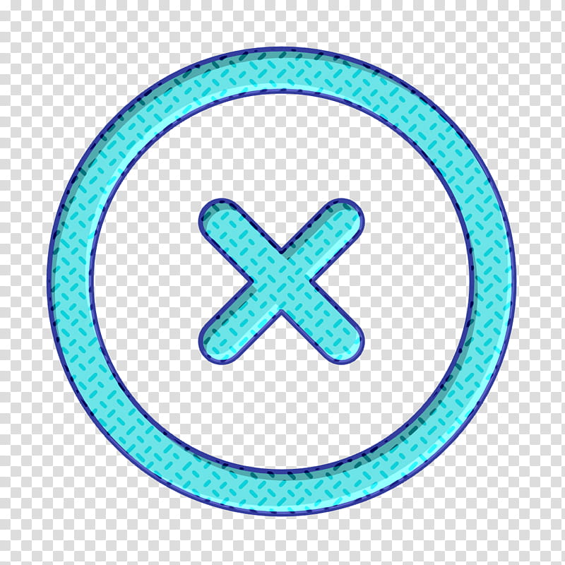 circle icon cross icon, Aqua, Turquoise, Teal, Symbol, Line, Electric Blue transparent background PNG clipart