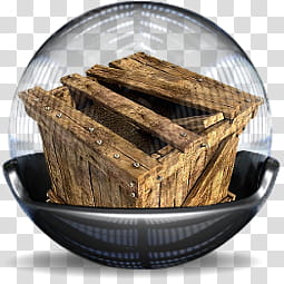 Sphere   , brown wooden box transparent background PNG clipart