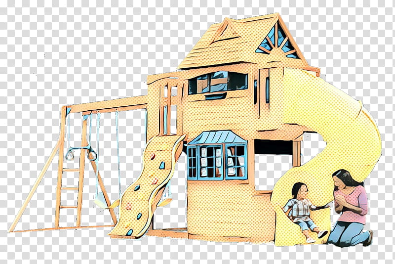 outdoor play equipment playhouse public space playset house, Pop Art, Retro, Vintage, Playground, Playground Slide, Toy transparent background PNG clipart