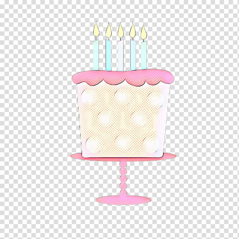 Pink Birthday Cake, Pop Art, Retro, Vintage, Buttercream, Cake Decorating, Royal Icing, Cake Stand transparent background PNG clipart